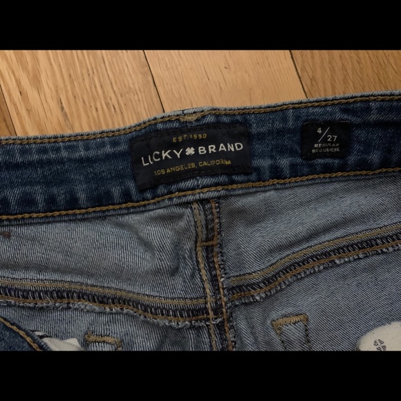 Lucky Brand Distressed Wash Mid-rise Jeans - Picture 3 of 3